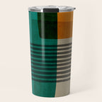 Orange Teal Green Modern Abstract Artwork Travel Mug Gallery Image 1