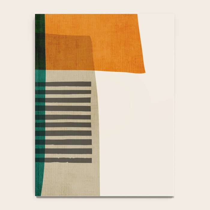Orange Teal Green Modern Abstract Artwork Notebook Gallery Image 4