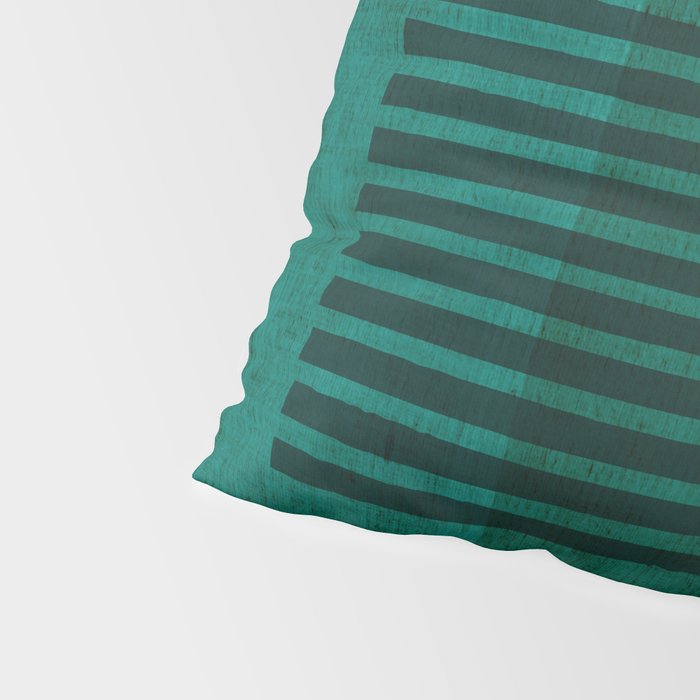 Orange Teal Green Modern Abstract Artwork Pillow Sham Gallery Image 4