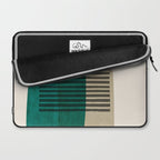Orange Teal Green Modern Abstract Artwork Laptop Sleeve Gallery Image 2