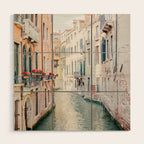 Venice Canal #1 - Italy Travel Photography Wood Wall Art Gallery Image 1