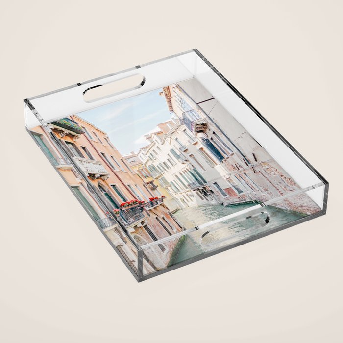 Venice Canal #1 - Italy Travel Photography Acrylic Tray Gallery Image 1
