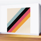 Hariasa - Classic Colorful Abstract Minimal Retro 70s Style Stripes Design Wall Mural Gallery Image 2
