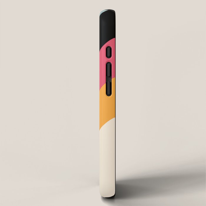 Hariasa - Classic Colorful Abstract Minimal Retro 70s Style Stripes Design iPhone Case Gallery Image 2