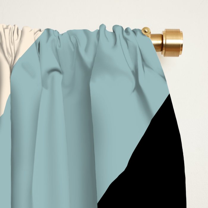Hariasa - Classic Colorful Abstract Minimal Retro 70s Style Stripes Design Window Curtain Gallery Image 2