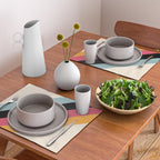 Hariasa - Classic Colorful Abstract Minimal Retro 70s Style Stripes Design Placemat Gallery Image 2