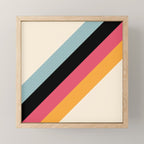 Hariasa - Classic Colorful Abstract Minimal Retro 70s Style Stripes Design Mini Art Print Gallery Image 1