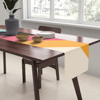 Hariasa - Classic Colorful Abstract Minimal Retro 70s Style Stripes Design Table Runner Gallery Image 2