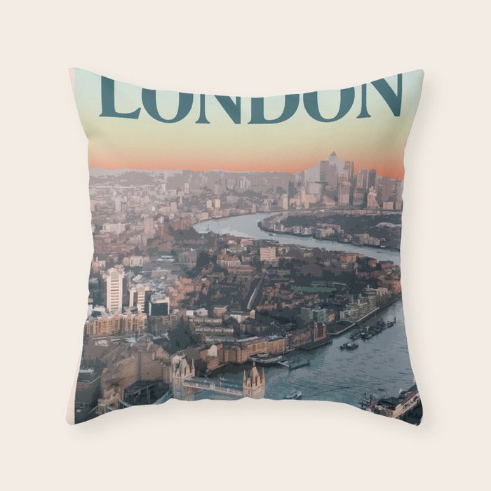 Visit London Throw Pillow Gallery Image 1