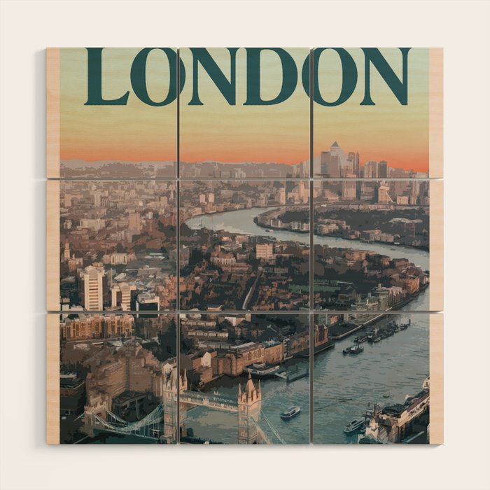 Visit London Wood Wall Art Gallery Image 1
