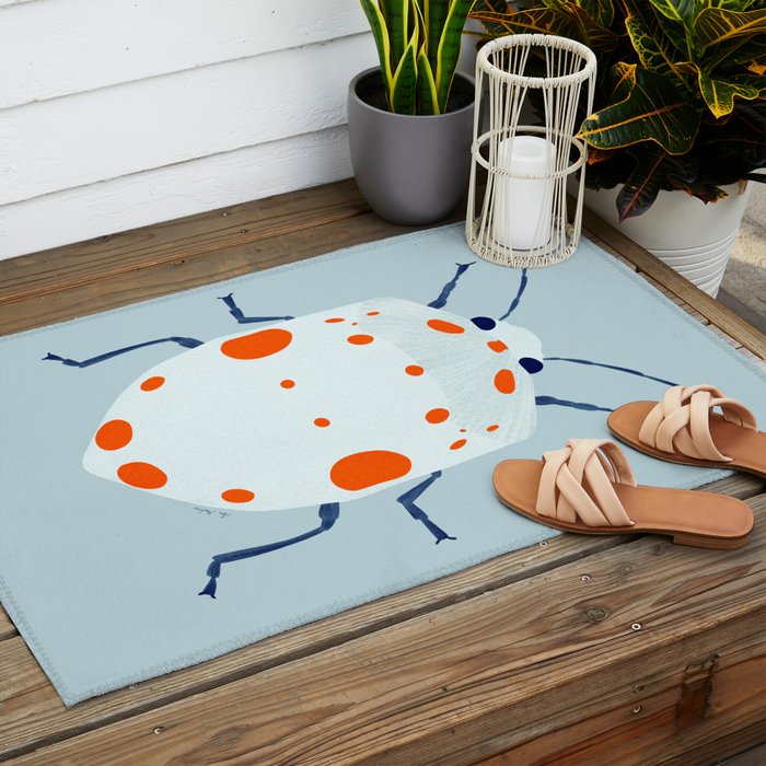 Cute beetle Outdoor Rug Gallery Image 2