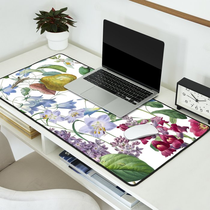 Summer Fruits Botanical Illustration Collage Desk Mat Gallery Image 2