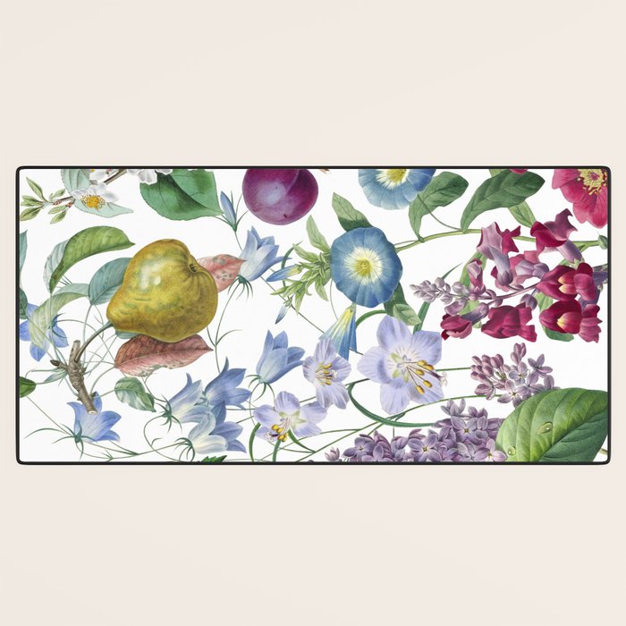 Summer Fruits Botanical Illustration Collage Desk Mat Gallery Image 3