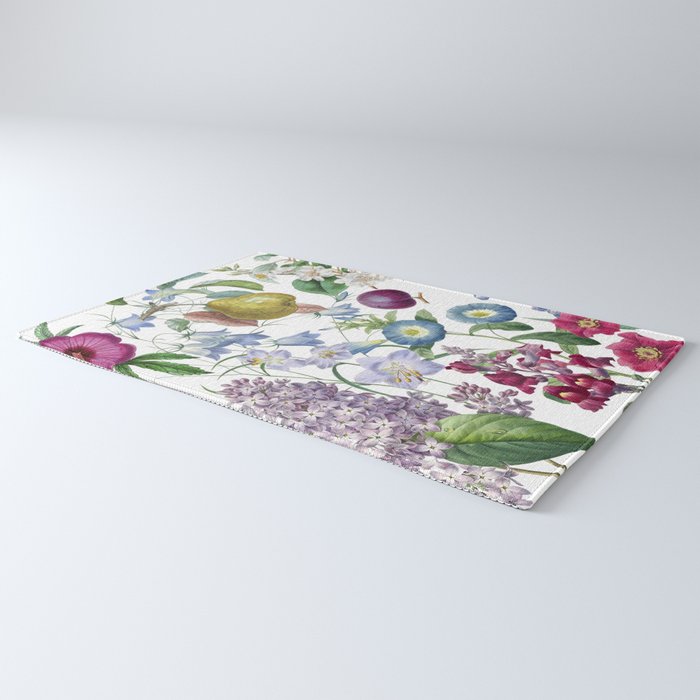 Summer Fruits Botanical Illustration Collage Rug Gallery Image 3