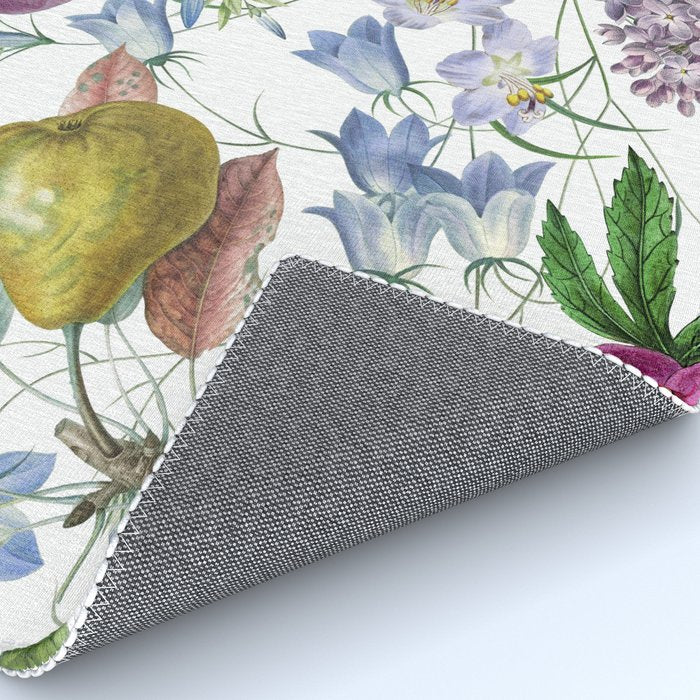 Summer Fruits Botanical Illustration Collage Rug Gallery Image 4