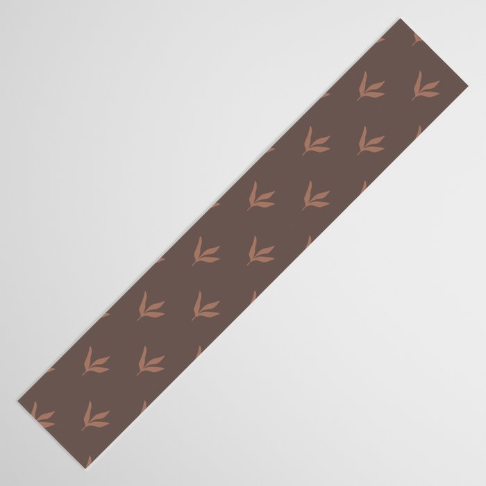 Modern Leafy Pattern - mocha mousse Table Runner Gallery Image 3