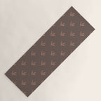 Modern Leafy Pattern - mocha mousse Yoga Mat Gallery Image 1