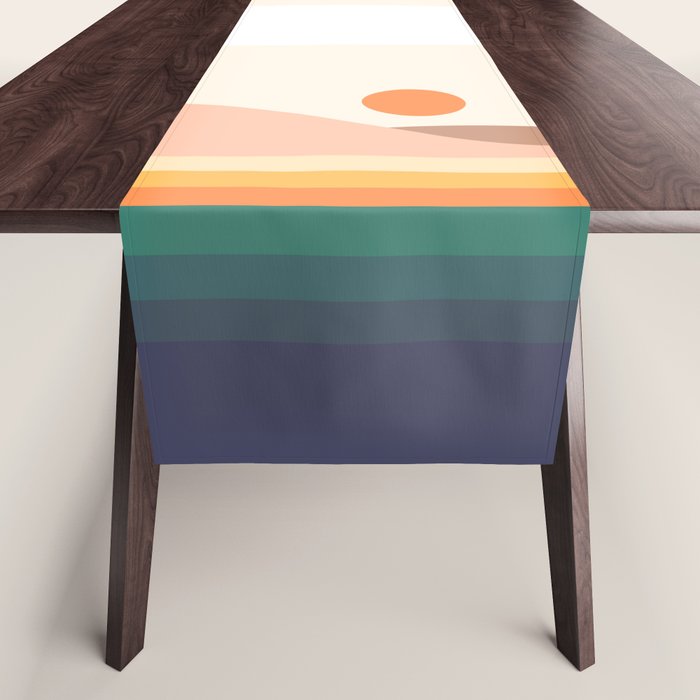 Retro Landscape 06B Table Runner Gallery Image 1