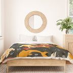 Koi in Black Water Duvet Cover Gallery Image 3