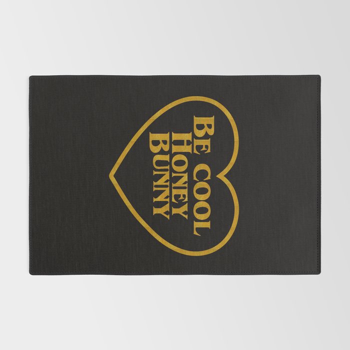 Be Cool Honey Bunny Funny Saying Rug Gallery Image 2