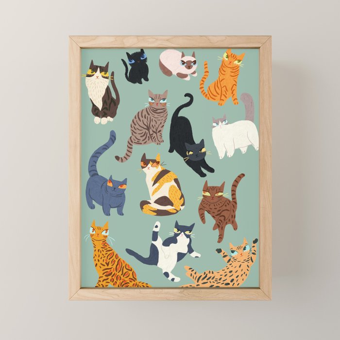 Cats Mini Art Print Gallery Image 1