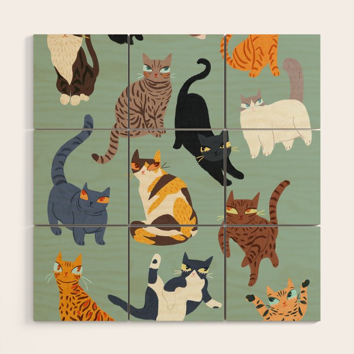 Cats Wood Wall Art Gallery Image 1