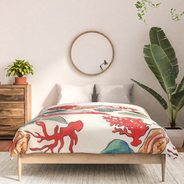 Sea Life Watercolor Comforter Gallery Image 3