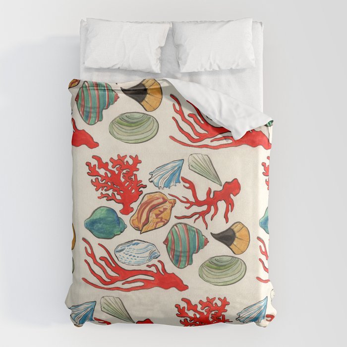 Sea Life Watercolor Duvet Cover Gallery Image 6