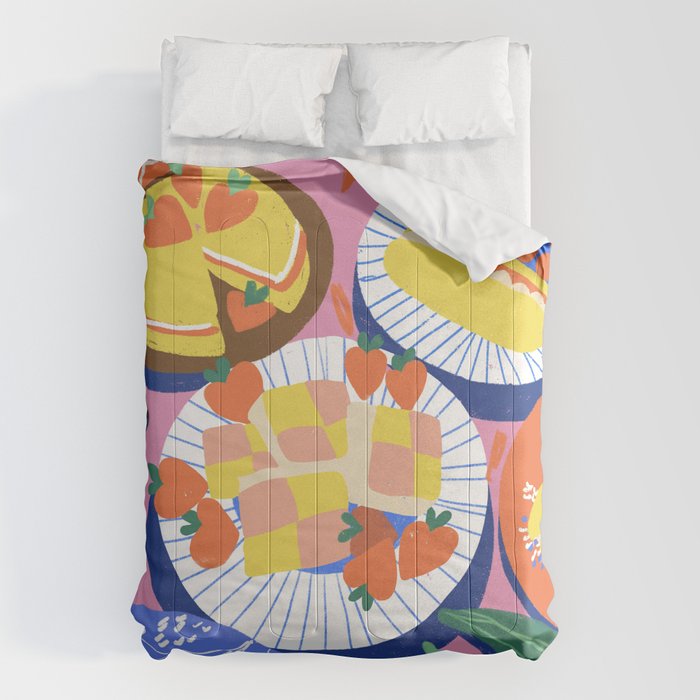 Victoria sponge still life Comforter Gallery Image 1