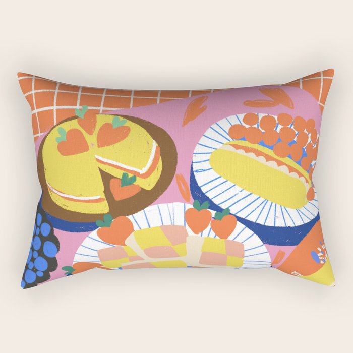 Victoria sponge still life Rectangular Pillow Gallery Image 1
