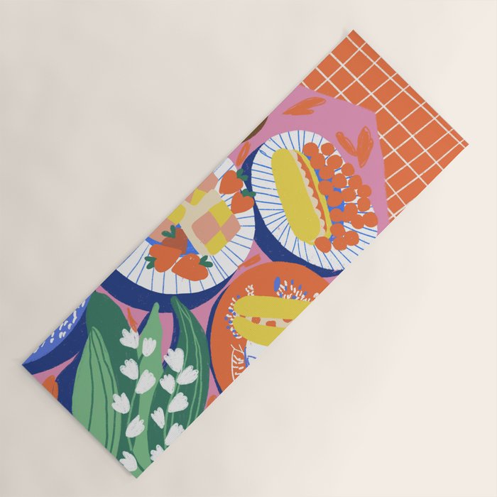 Victoria sponge still life Yoga Mat Gallery Image 1