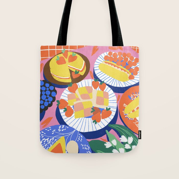 Victoria sponge still life Tote Bag Gallery Image 1