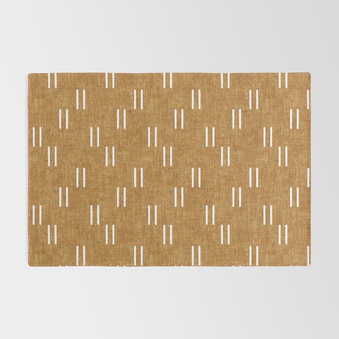 double dash on mustard Rug Gallery Image 2