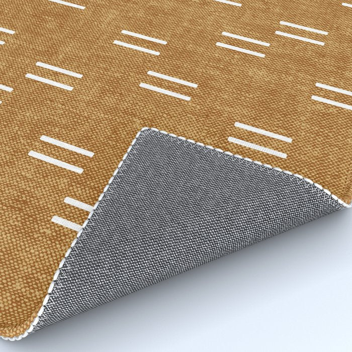 double dash on mustard Rug Gallery Image 4