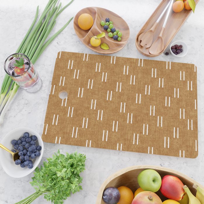 double dash on mustard Cutting Board Gallery Image 2