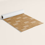 double dash on mustard Yoga Mat Gallery Image 2