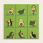 Avocado Yoga Wood Wall Art Gallery Image 1