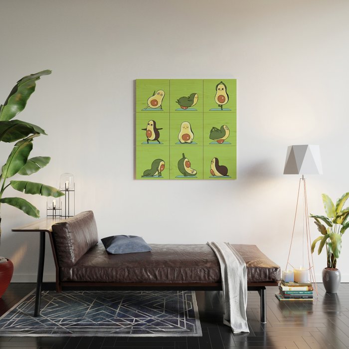 Avocado Yoga Wood Wall Art Gallery Image 2