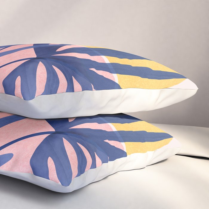 Bright Pop Tropical Palm Art Pillow Sham Gallery Image 3