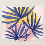 Bright Pop Tropical Palm Art Wall Tapestry Gallery Image 4