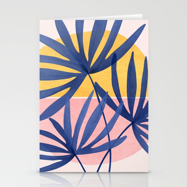 Bright Pop Tropical Palm Art Stationery Card Gallery Image 1