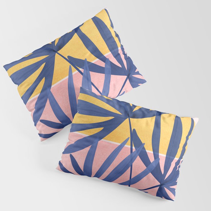 Bright Pop Tropical Palm Art Pillow Sham Gallery Image 1