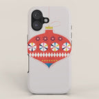 Festive red retro bauble iPhone Case Gallery Image 1