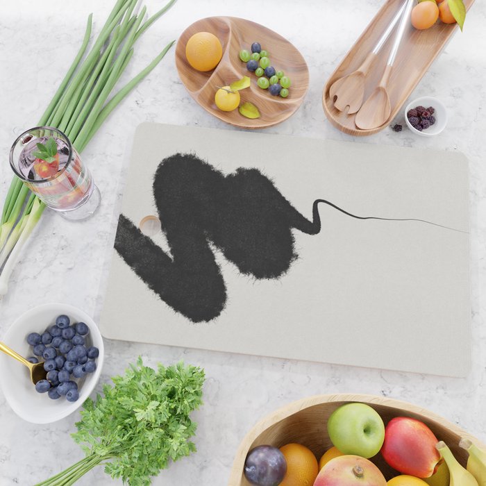 Black Brushstroke Cutting Board Gallery Image 2