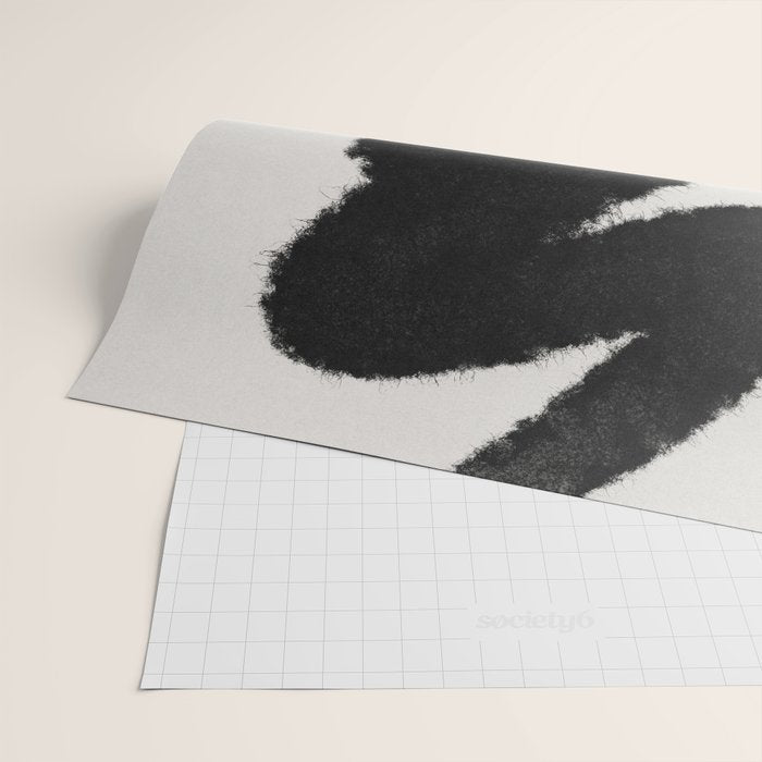 Black Brushstroke Wrapping Paper Gallery Image 2