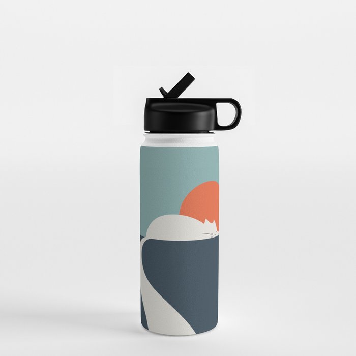 Cat Landscape 3 : Cat road Water Bottle Gallery Image 1