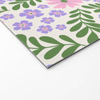 Whimsical Floral - White, Green, Pink and Purple Welcome Mat Gallery Image 2