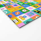 Colorful back to school mosaic pattern Welcome Mat Gallery Image 2
