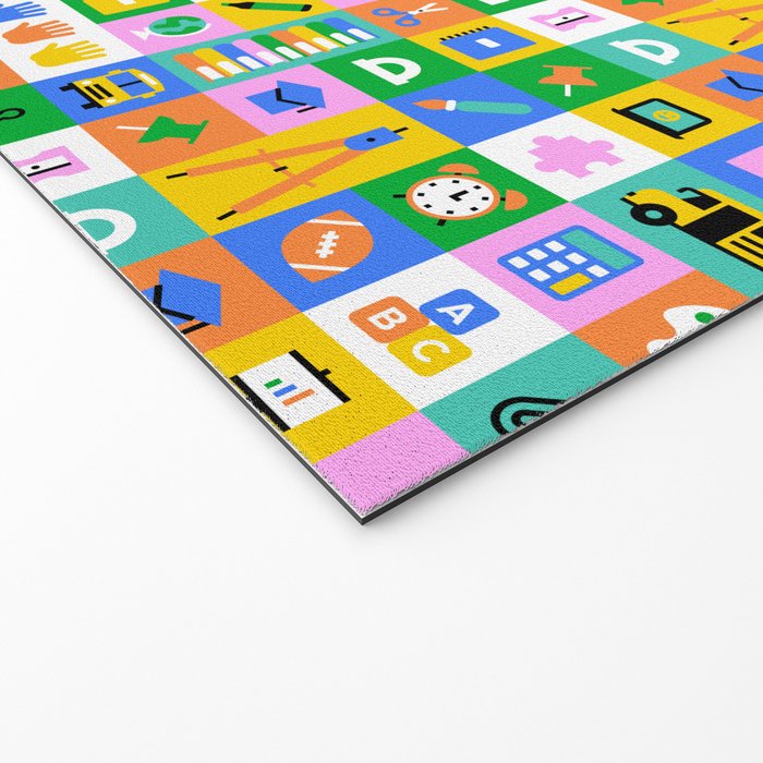 Colorful back to school mosaic pattern Welcome Mat Gallery Image 2