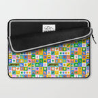 Colorful back to school mosaic pattern Laptop Sleeve Gallery Image 2